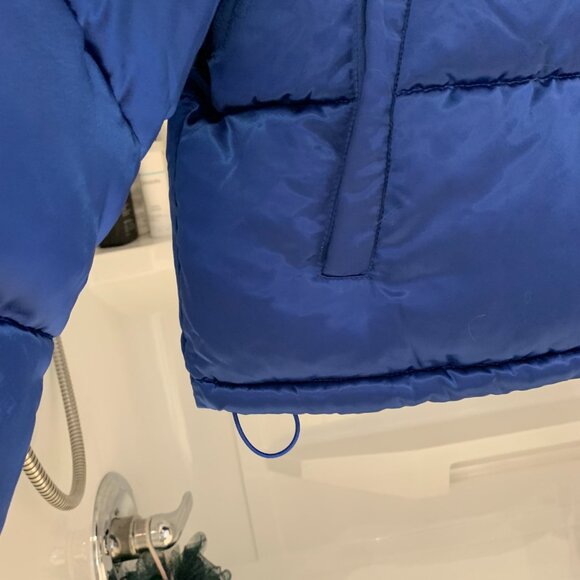 7 For All Mankind Short Blue Winter Puffer Jacket - Picture 3 of 5